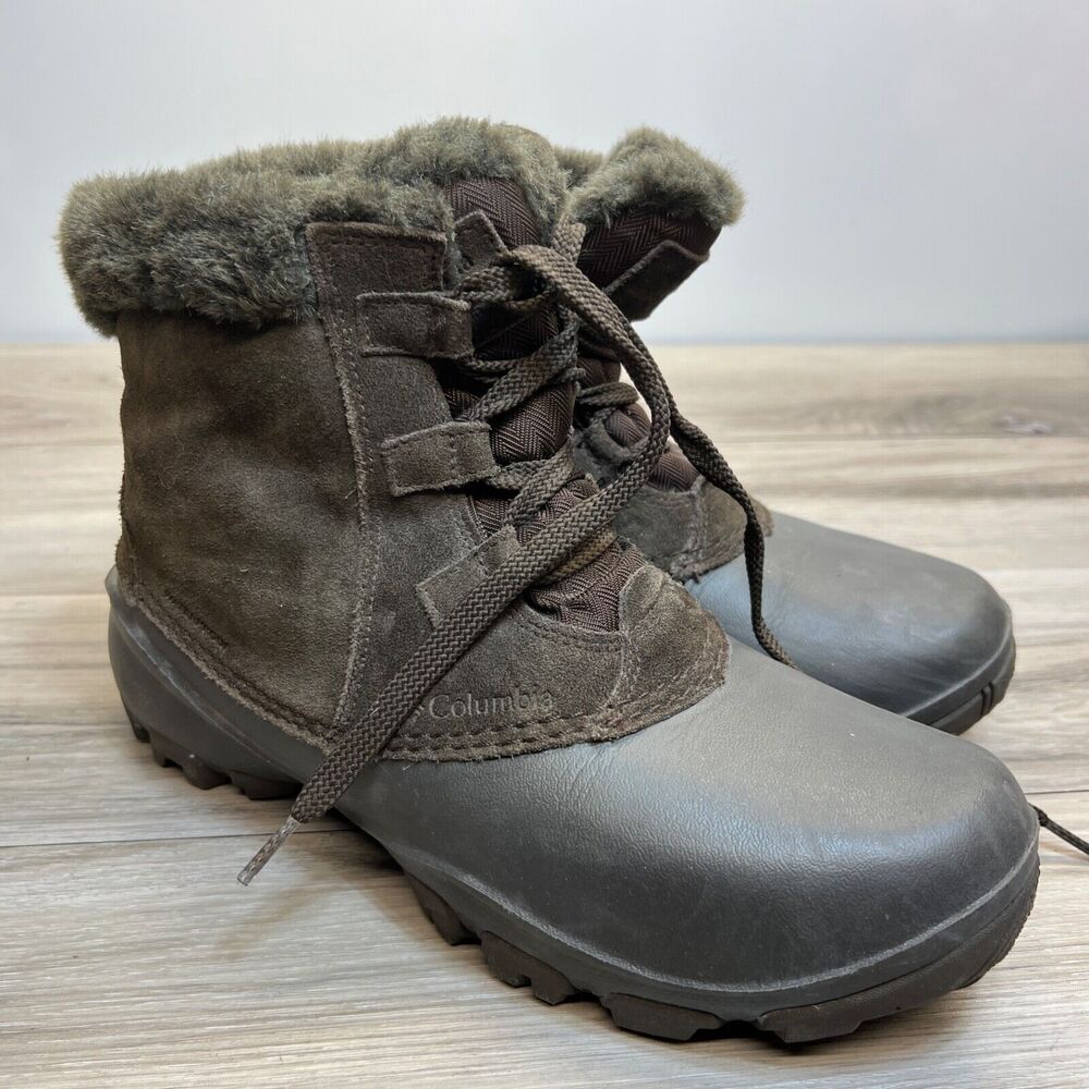 Columbia Sierra Summette Shorty Winter Boot Women's Size 8.5 Brown Suede 200Gram